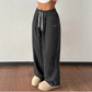 Damen-Cordhose mit weitem Bein und Kordelzug