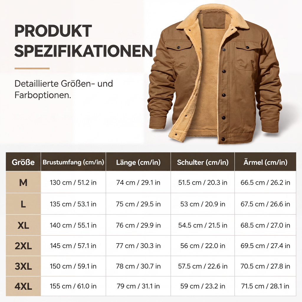 🚀 Neu eingetroffen – 50% Probierpreis! Herren-Casual-Sherpa-Utility-Cargojacke