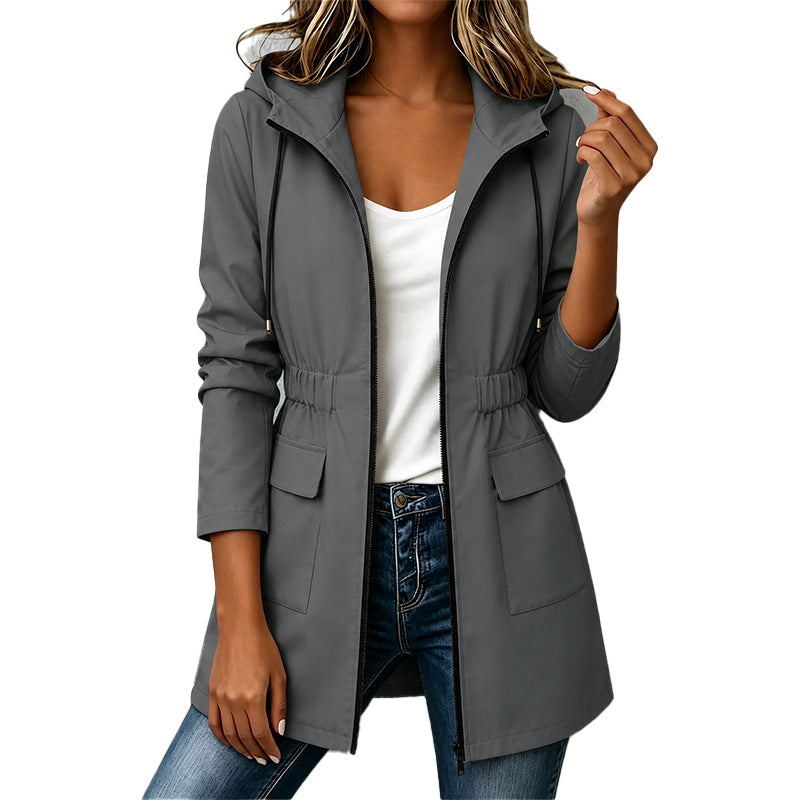 📢📢50%Rabatt!!!🎉✨Wasserdichte Damen-Regenjacke mit Kapuze