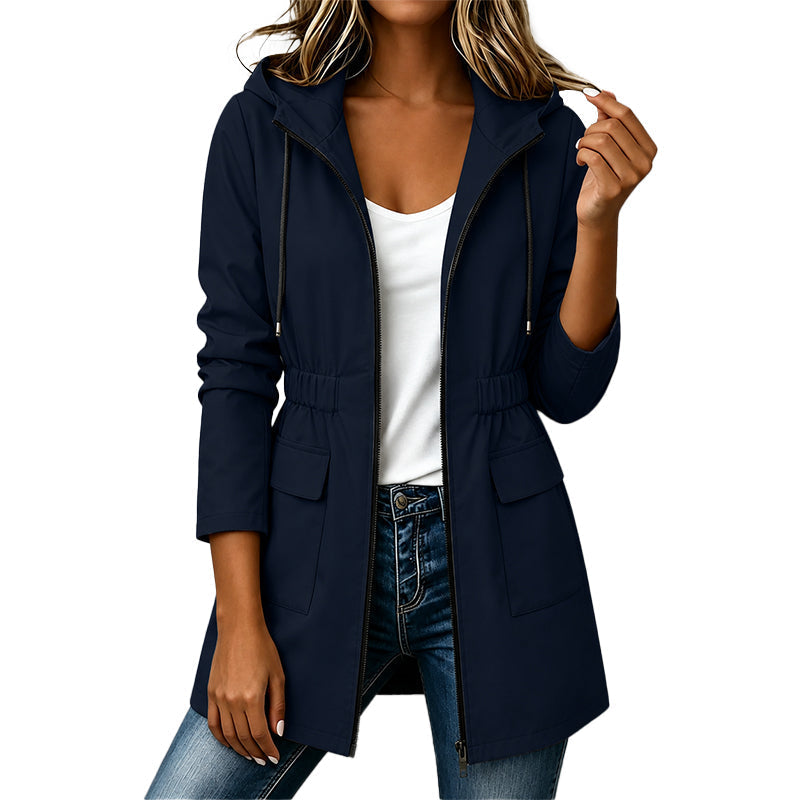 📢📢50%Rabatt!!!🎉✨Wasserdichte Damen-Regenjacke mit Kapuze