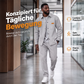 Zweiteiliges Freizeit-Set für Herren: Waffelstrick-Jacke und Hose