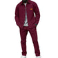 Zweiteiliges Freizeit-Set für Herren: Waffelstrick-Jacke und Hose