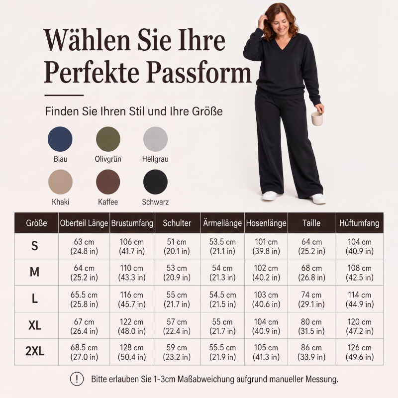 Schulterfreies Sweatshirt- und Hose-Set für Damen