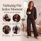 Schulterfreies Sweatshirt- und Hose-Set für Damen
