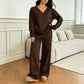 Schulterfreies Sweatshirt- und Hose-Set für Damen