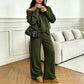 Schulterfreies Sweatshirt- und Hose-Set für Damen