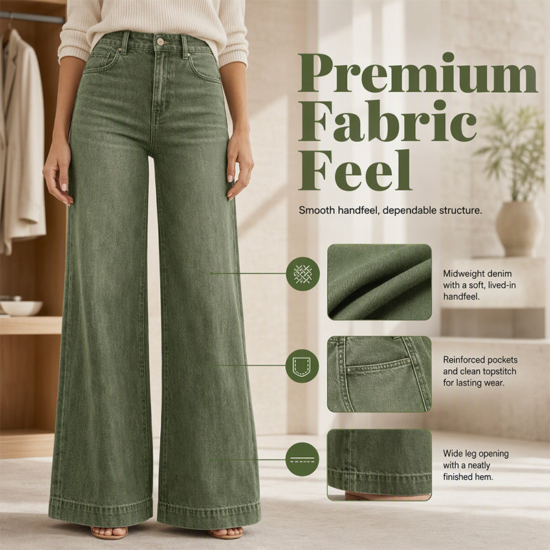 📢📢50%Rabatt!!!🎉🏆 Verkaufsschlager – jetzt halber Preis! Beinverlängernde Wide-Leg Jeans