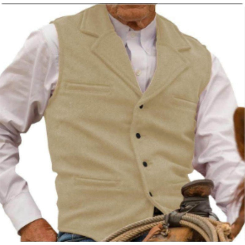 🦺 50 % RABATT | Klassischer Vintage-Charme – Herren Weste mit Revers & Fischgrätmuster