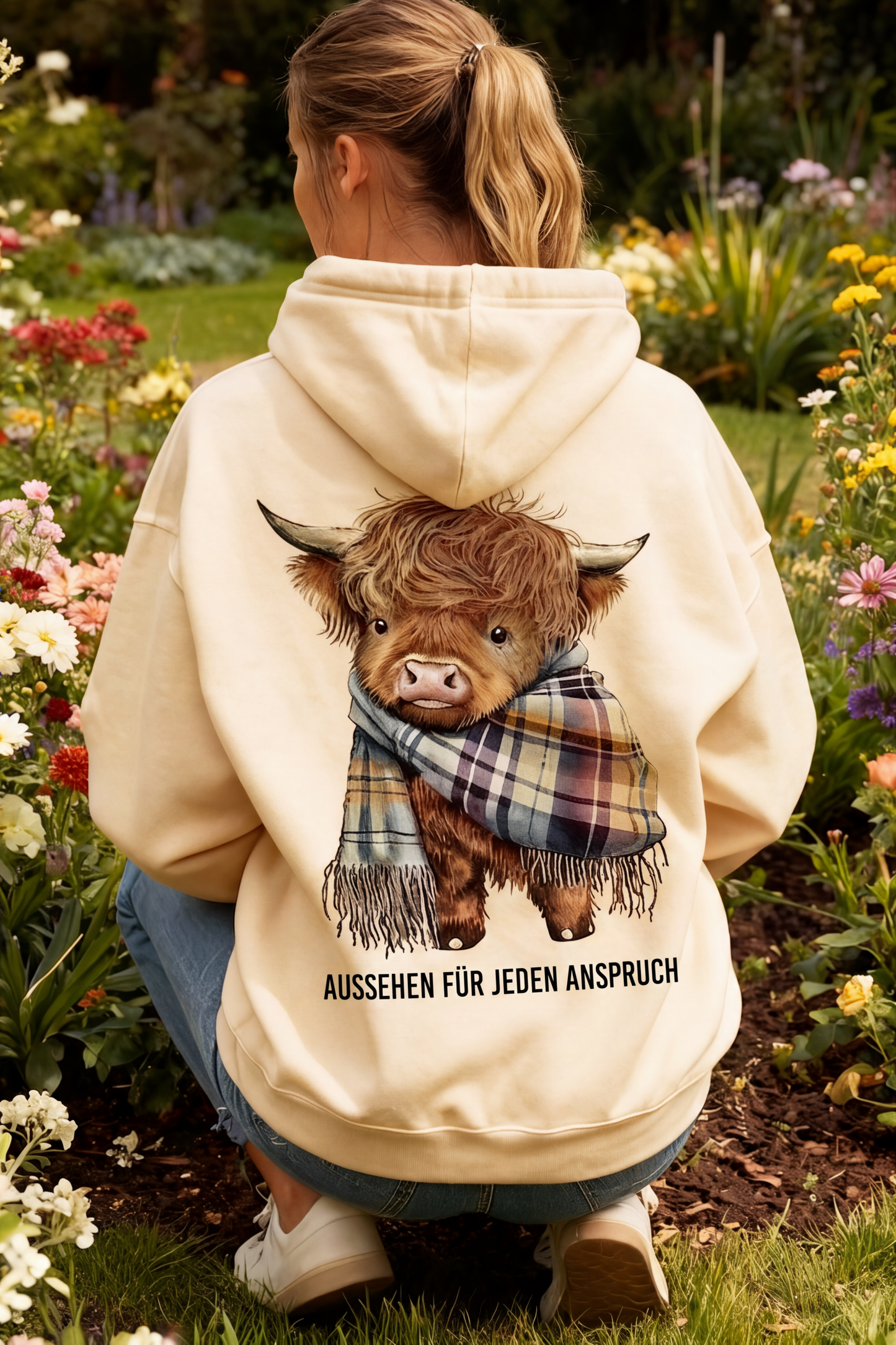 🐮 50 % RABATT | Kuschelig durch kalte Tage – Damen Hoodie mit Highland-Kuh-Motiv & Fleecefutter