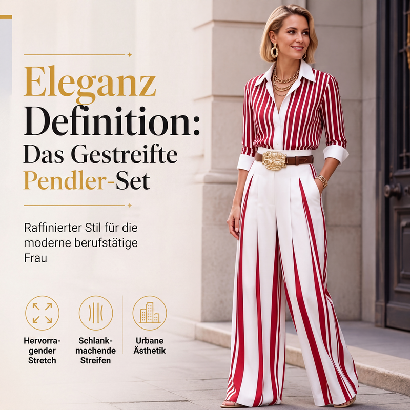 🌿👖 Bestseller – Streifen-Shirt und weite Hose – luftig und elegant