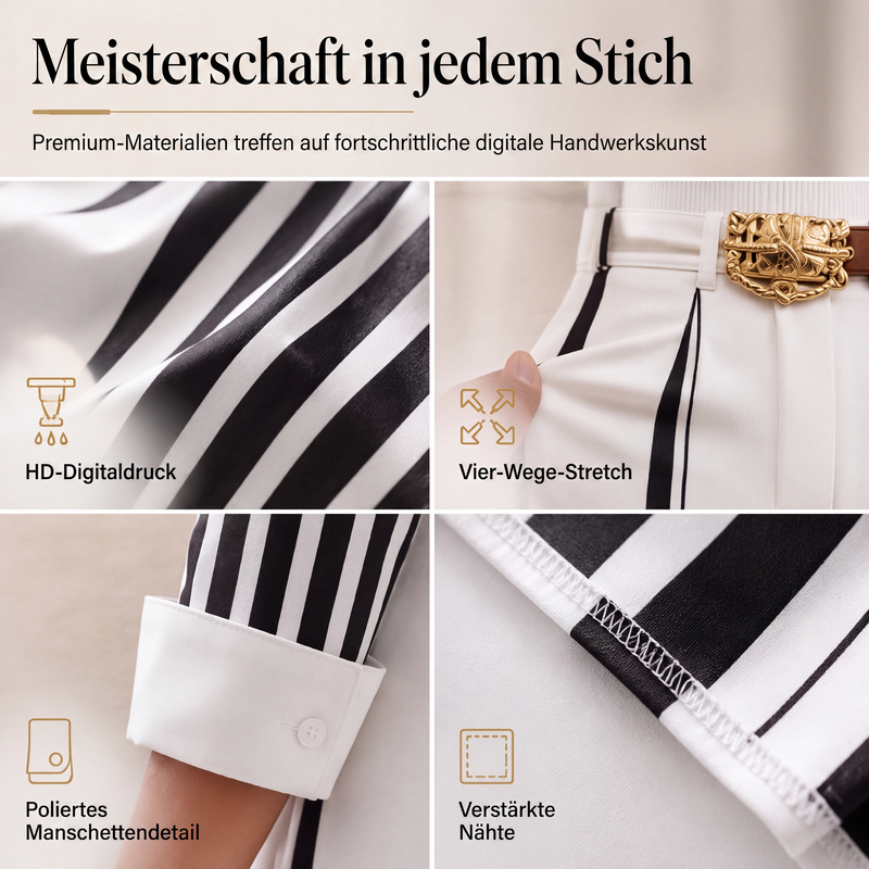 🌿👖 Bestseller – Streifen-Shirt und weite Hose – luftig und elegant