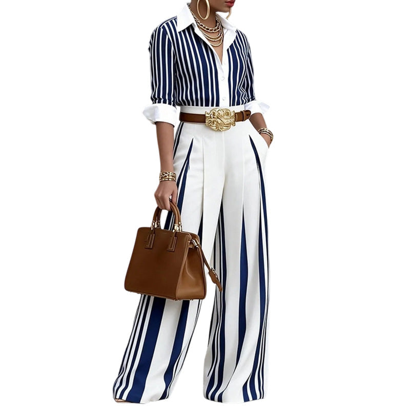 🌿👖 Bestseller – Streifen-Shirt und weite Hose – luftig und elegant