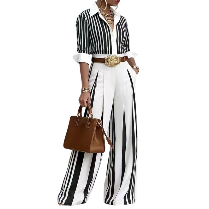 🌿👖 Bestseller – Streifen-Shirt und weite Hose – luftig und elegant