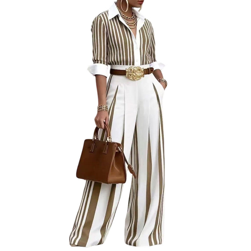 🌿👖 Bestseller – Streifen-Shirt und weite Hose – luftig und elegant