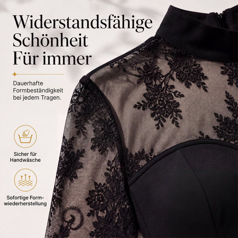 📢🎉50%Rabatt!!!🛍️✨Langärmliges Maxikleid für Damen mit Spitzeneinsatz