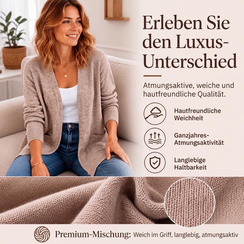 💎🛍️ Tagesangebot – Offener Strickcardigan – ideal für Alltag und Freizeit