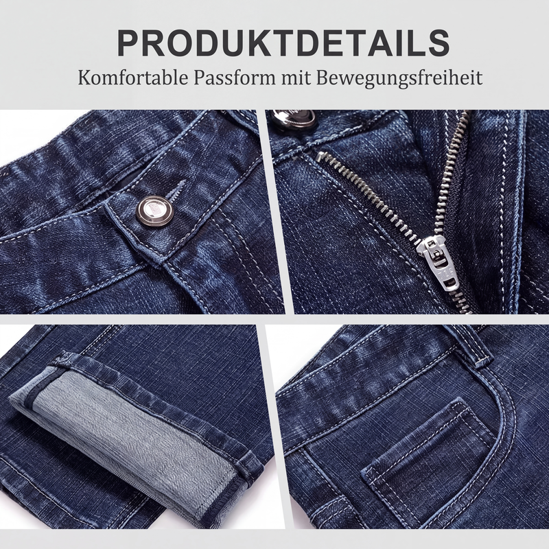 👖 50 % RABATT | Wärmendes Futter & bequemer gerader Schnitt – Herren Winter-Jeans