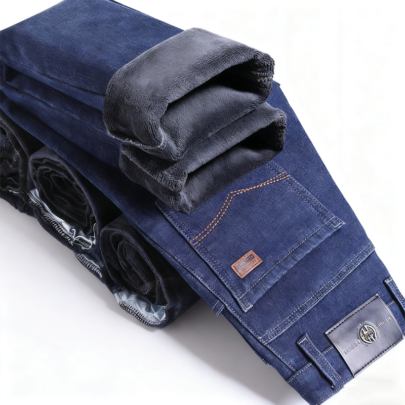 👖 50 % RABATT | Wärmendes Futter & bequemer gerader Schnitt – Herren Winter-Jeans