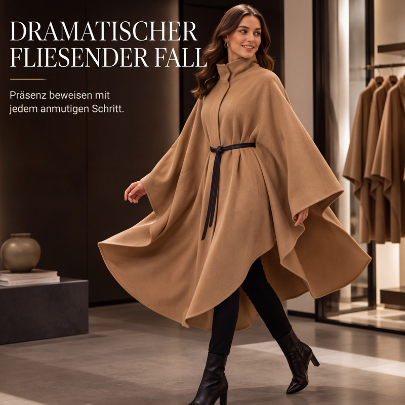 📢🎉50%Rabatt!!!🛍️✨Eleganter Cape-Mantel mit Stehkragen für Damen