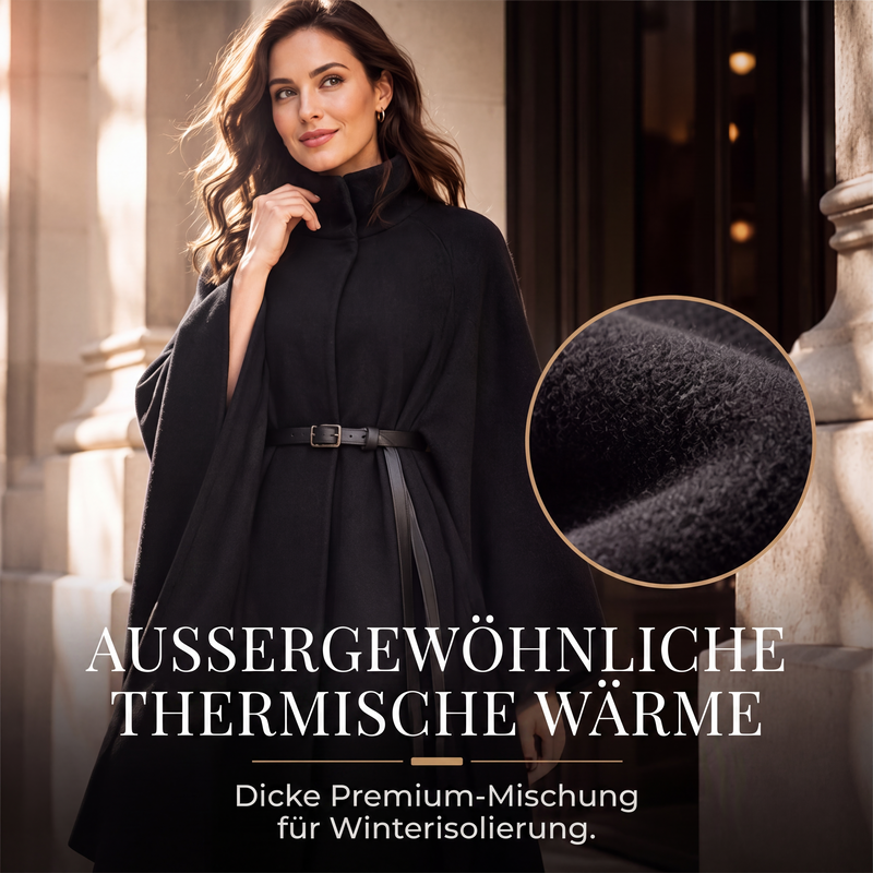 📢🎉50%Rabatt!!!🛍️✨Eleganter Cape-Mantel mit Stehkragen für Damen