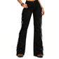 👖 50 % RABATT | Markanter Western-Look & feminine Flare-Silhouette – Damen High-Waist Jeans mit Seitenfransen
