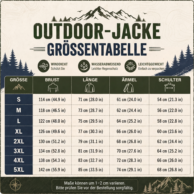 📢🎉50% Rabatt 🛍️✨Qualität überzeugt! Wasserdichte und warme Outdoorjacke für Herren