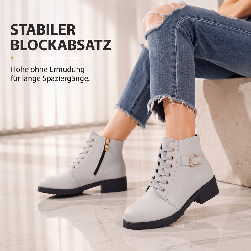 Rutschfeste Damen-Ankle-Boots mit Blockabsatz
