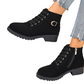 Rutschfeste Damen-Ankle-Boots mit Blockabsatz