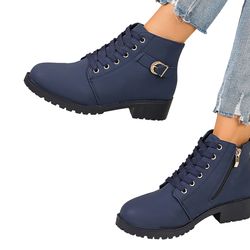 Rutschfeste Damen-Ankle-Boots mit Blockabsatz
