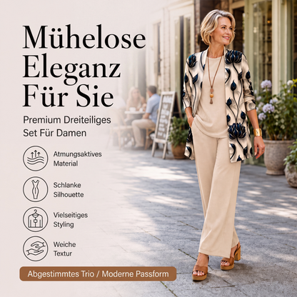 🌸 50% Rabatt | Mühelose Eleganz & ausdrucksstarker Style – 3-teiliges Damen-Set