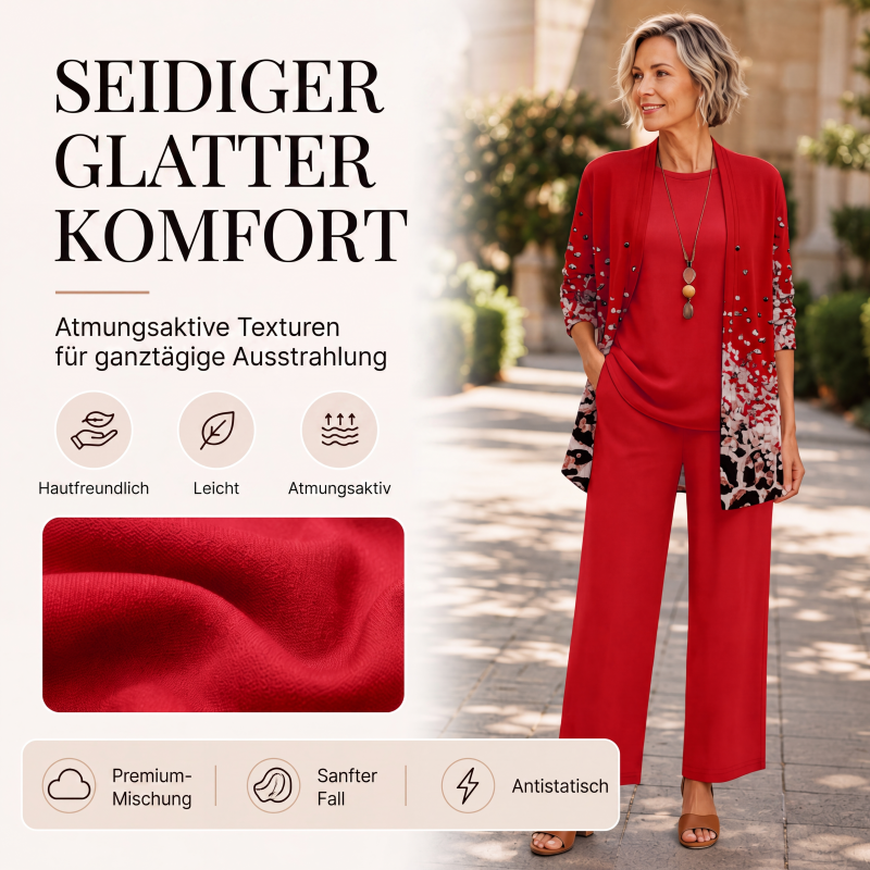 🌸 50% Rabatt | Mühelose Eleganz & ausdrucksstarker Style – 3-teiliges Damen-Set