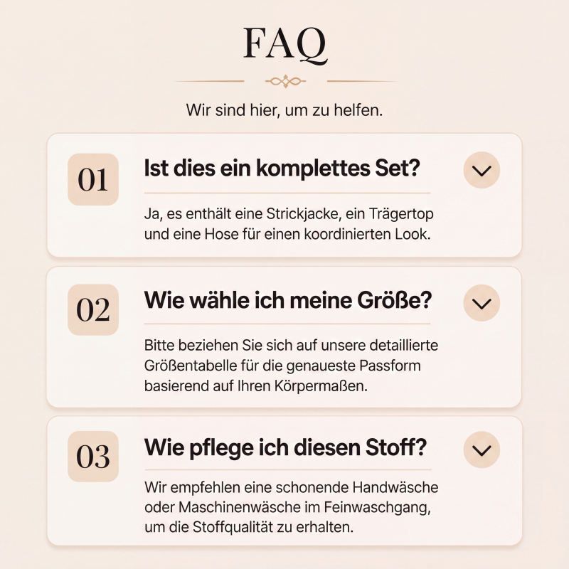 🌸 50% Rabatt | Mühelose Eleganz & ausdrucksstarker Style – 3-teiliges Damen-Set