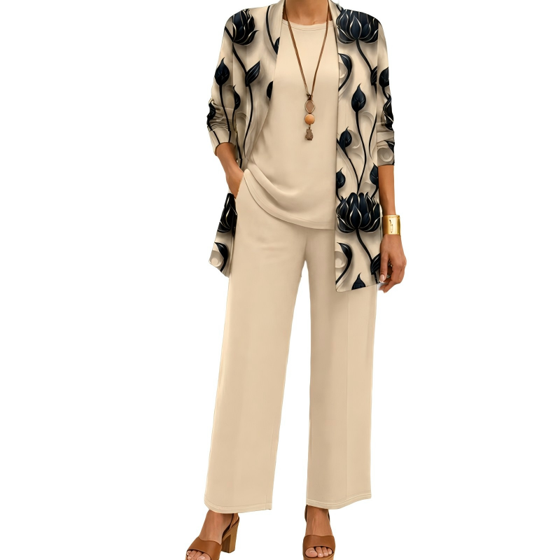 🌸 50% Rabatt | Mühelose Eleganz & ausdrucksstarker Style – 3-teiliges Damen-Set