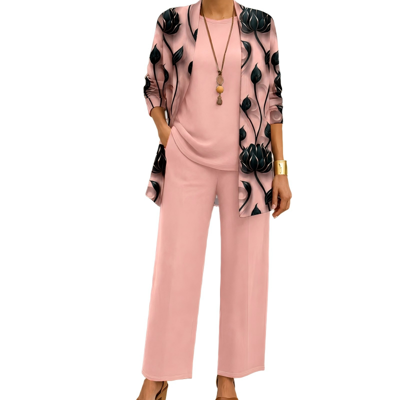 🌸 50% Rabatt | Mühelose Eleganz & ausdrucksstarker Style – 3-teiliges Damen-Set