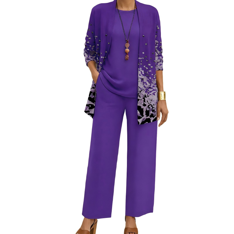 🌸 50% Rabatt | Mühelose Eleganz & ausdrucksstarker Style – 3-teiliges Damen-Set