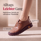 Damen-Casual-Schuhe aus echtem Leder, handgenähte Loafers