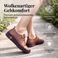 Damen-Casual-Schuhe aus echtem Leder, handgenähte Loafers