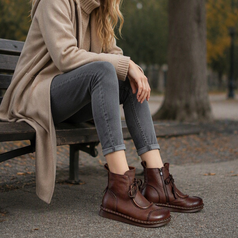 Vintage Ethno-Stiefeletten für Damen