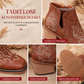 ✨Retro Damen Stiefeletten: V-Cutout, Blockabsatz & Stickerei🍂❄️