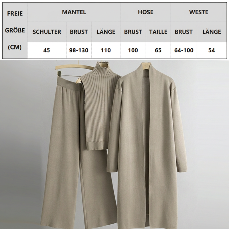 ✨🌸 Bestseller –  Über 100.000 verkauft – der beliebteste Hit – jetzt zum halben Preis Herbst Ärmellose Weste ＆ Cardigan ＆ Hose 3-teiliges Set