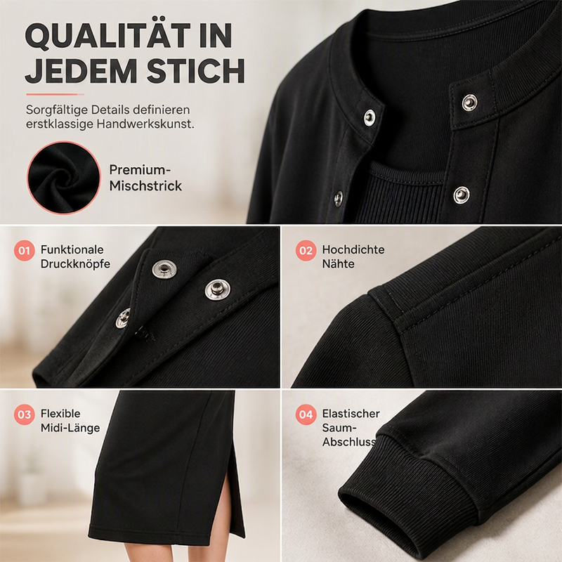 📢🎉50%Rabatt!!!🛍️✨Elegantes Trägerkleid mit kurzer Jacke für Damen, 2-teiliges Set