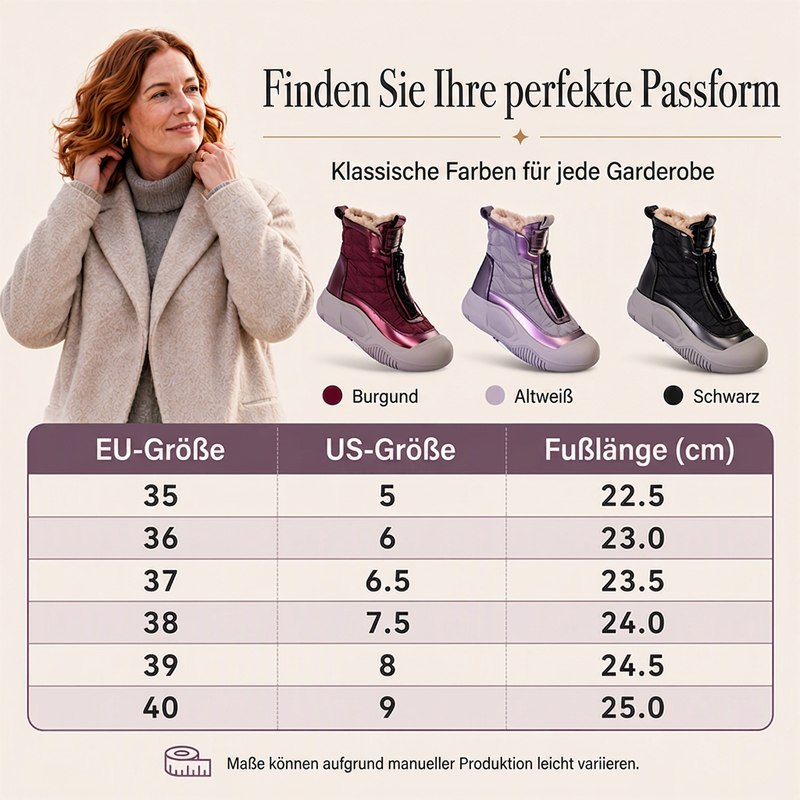 Wasserdichte, warme Damen-Retro-Schneestiefel