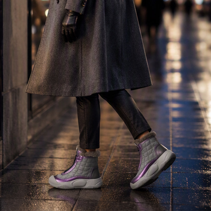 Wasserdichte, warme Damen-Retro-Schneestiefel
