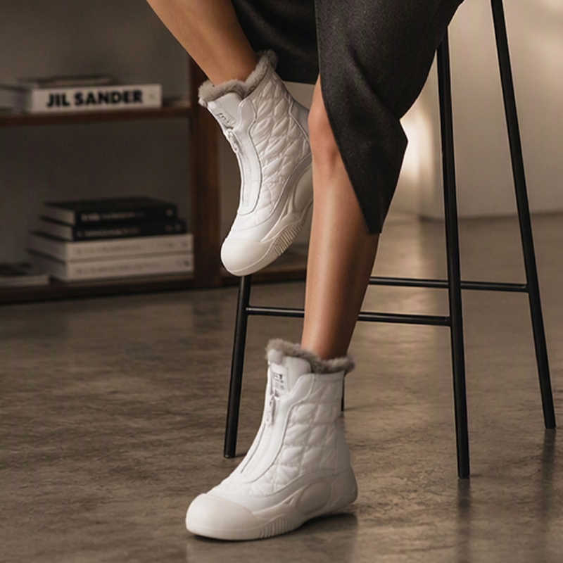 Wasserdichte, warme Damen-Retro-Schneestiefel