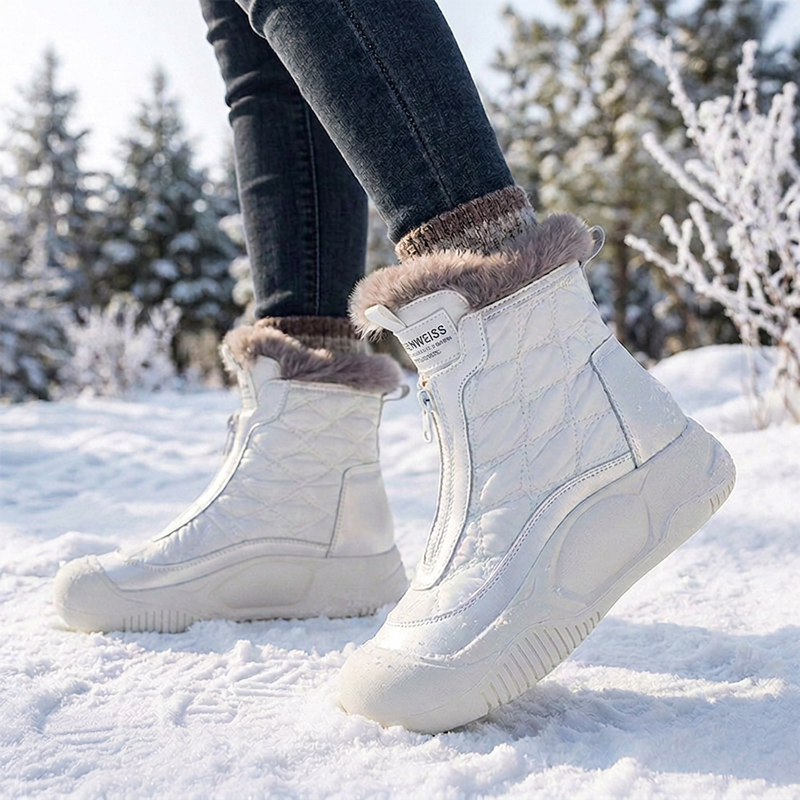 Wasserdichte, warme Damen-Retro-Schneestiefel