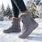 Wasserdichte, warme Damen-Retro-Schneestiefel