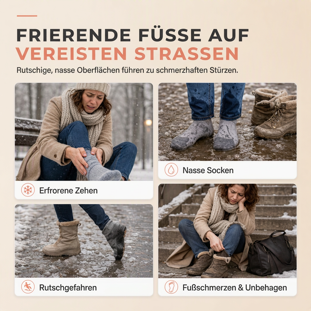 Wasserdichte Damen-Schneestiefel aus Daunenbaumwolle, Winter-Wadenstiefel mit runder Kappe, dicker Sohle und warmem Futter