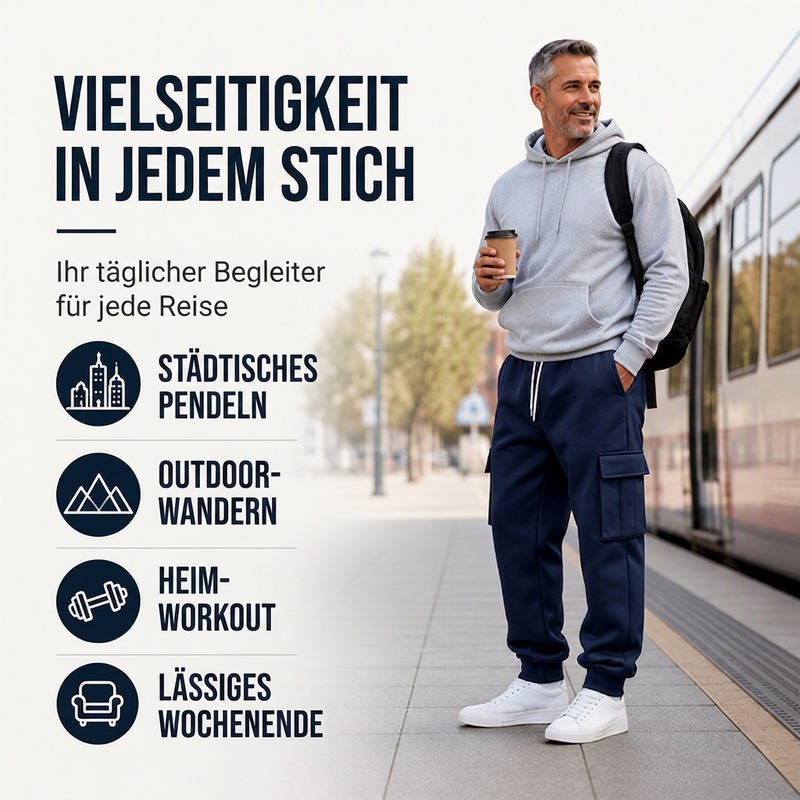 📢🎉50%Rabatt!!!🛍️✨Locker sitzende Cargo-Jogginghose für Herren mit Kordelzug
