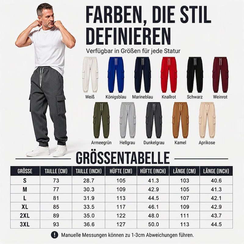 📢🎉50%Rabatt!!!🛍️✨Locker sitzende Cargo-Jogginghose für Herren mit Kordelzug
