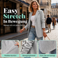 Damen-Blazer mit Zopfmuster und Seitenstreifen